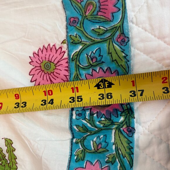 Victoria Dunn White Block Print Ruffle Belted Capri Mini Dress Size XL - Picture 8 of 16